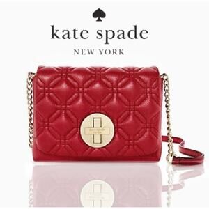 Kate Spade Astor Court Naomi Quilted Leather Crossbody Bag Red
